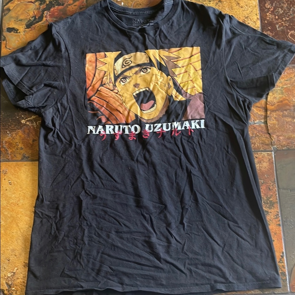 Naruto Uzumaki Black Graphic T-Shirt (384)